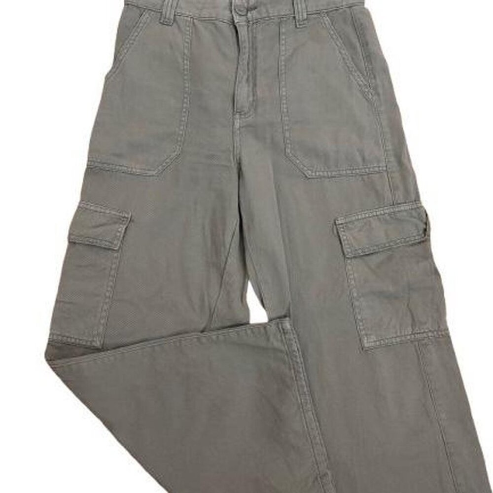 Stradivarius Women's Green Trousers / Cargo Pants
